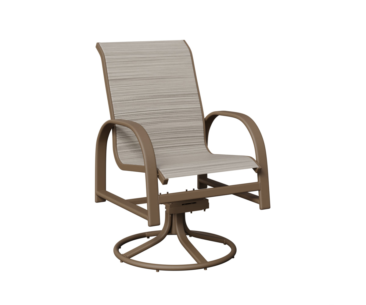 Murphy Padded Sling Swivel Rocker Dining Chair