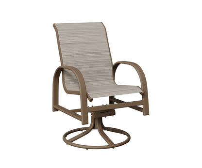 Murphy Padded Sling Swivel Rocker Dining Chair