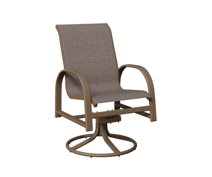 Murphy Padded Sling Swivel Rocker Dining Chair
