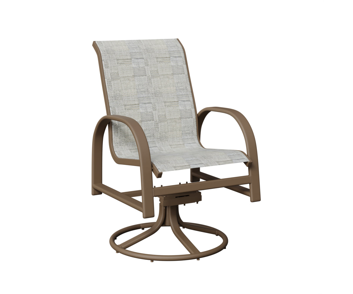 Murphy Padded Sling Swivel Rocker Dining Chair