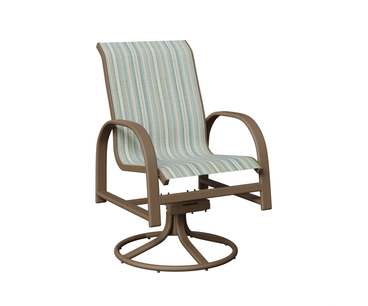 Murphy Padded Sling Swivel Rocker Dining Chair