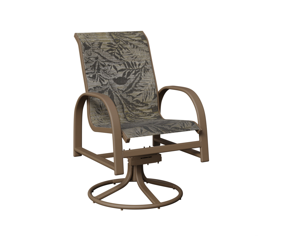 Murphy Padded Sling Swivel Rocker Dining Chair