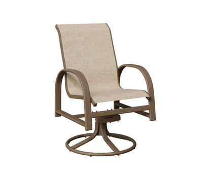 Murphy Padded Sling Swivel Rocker Dining Chair