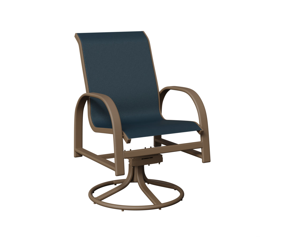 Murphy Padded Sling Swivel Rocker Dining Chair