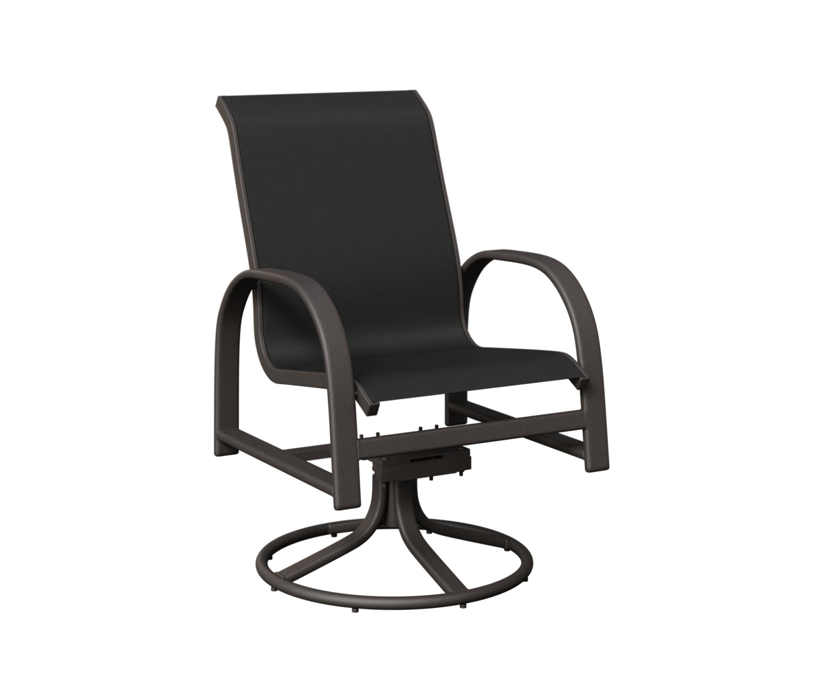 Murphy Padded Sling Swivel Rocker Dining Chair