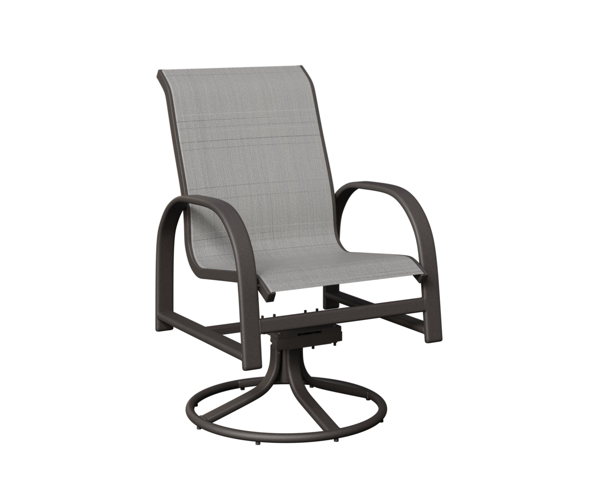 Murphy Padded Sling Swivel Rocker Dining Chair