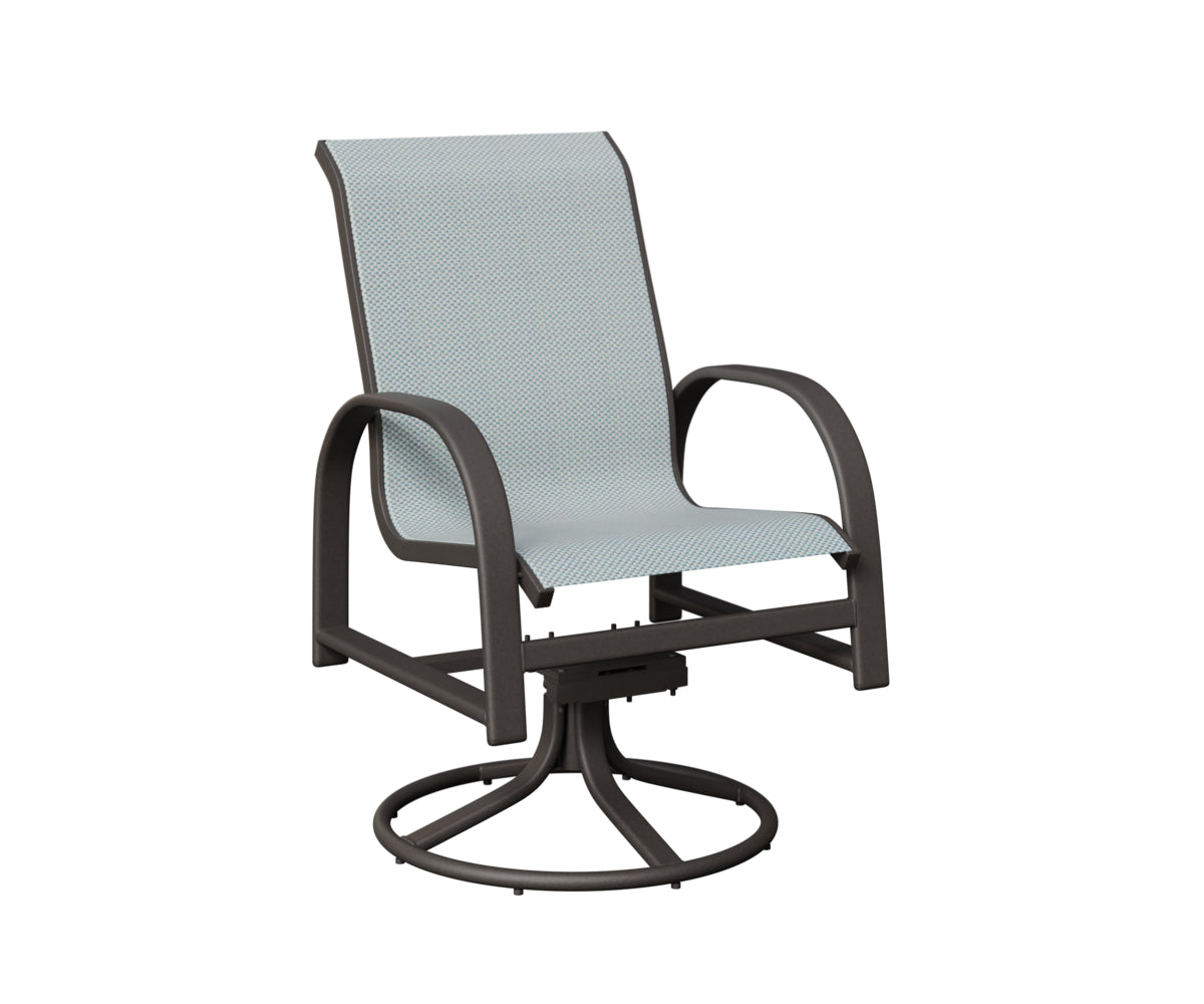 Murphy Padded Sling Swivel Rocker Dining Chair