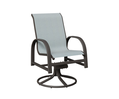 Murphy Padded Sling Swivel Rocker Dining Chair