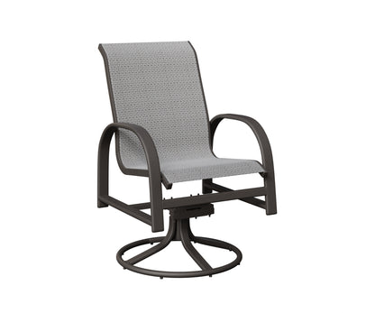 Murphy Padded Sling Swivel Rocker Dining Chair