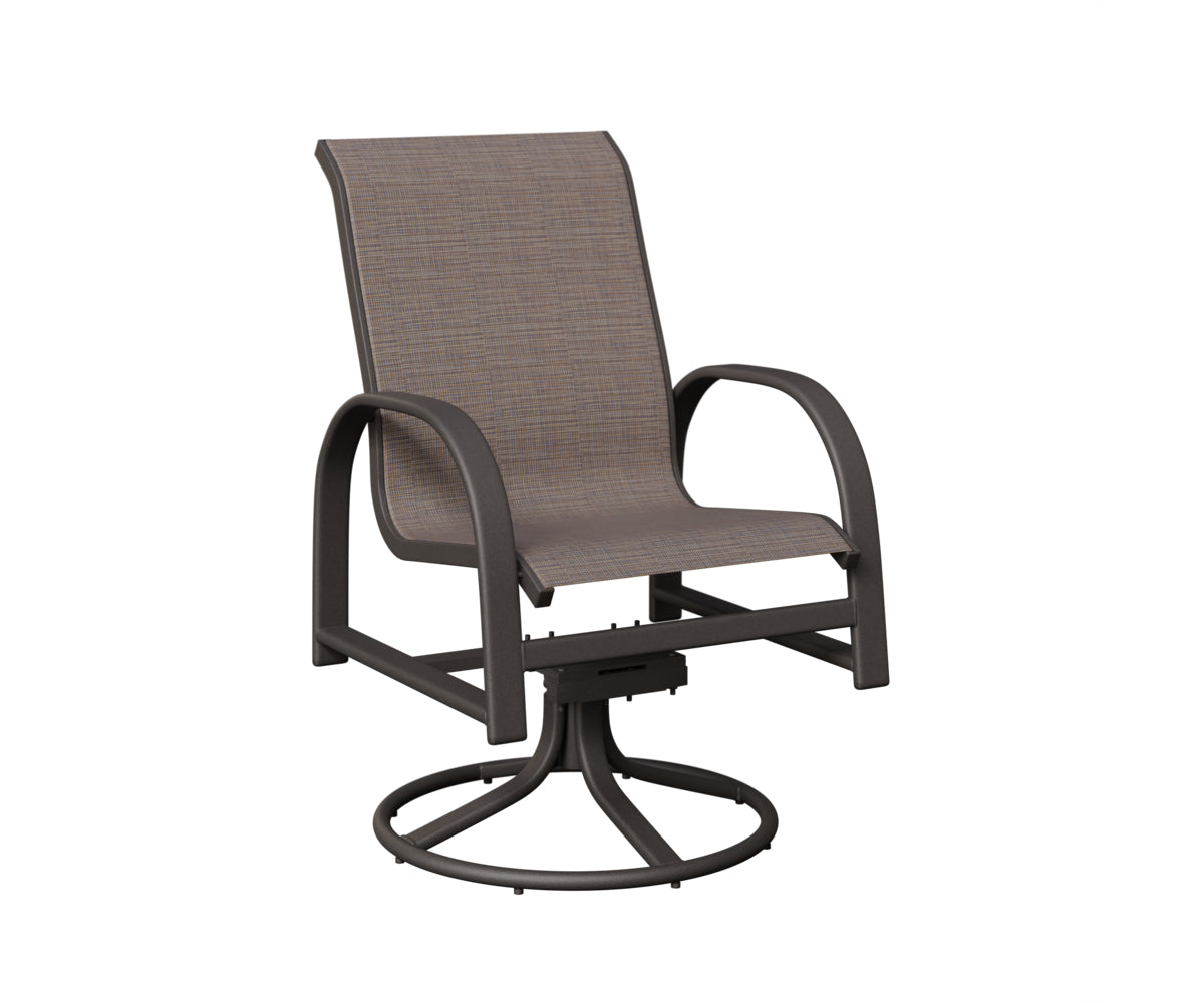 Murphy Padded Sling Swivel Rocker Dining Chair