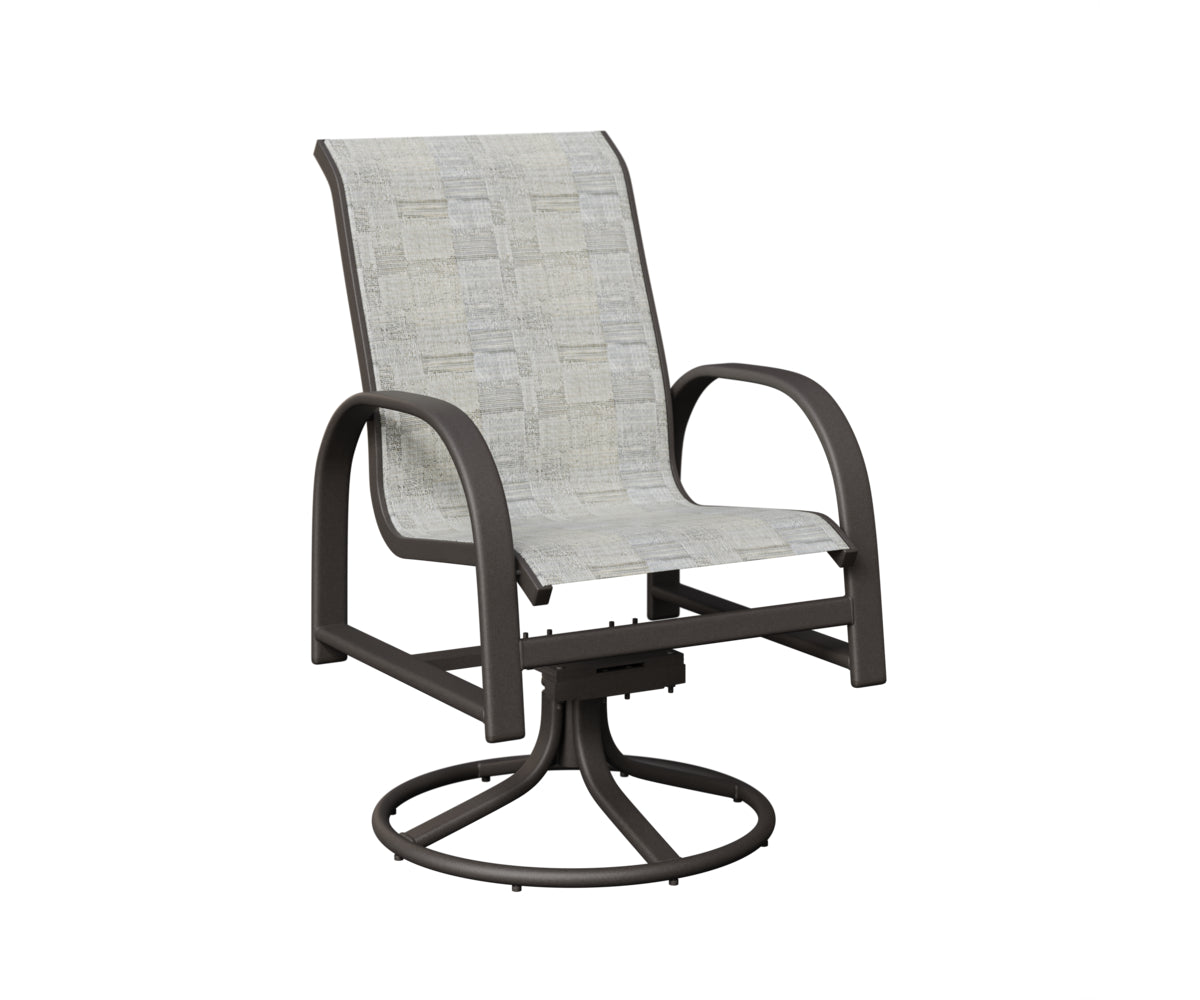 Murphy Padded Sling Swivel Rocker Dining Chair