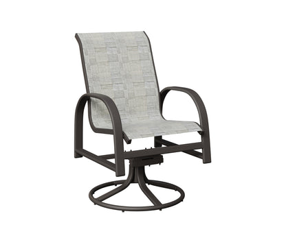 Murphy Padded Sling Swivel Rocker Dining Chair