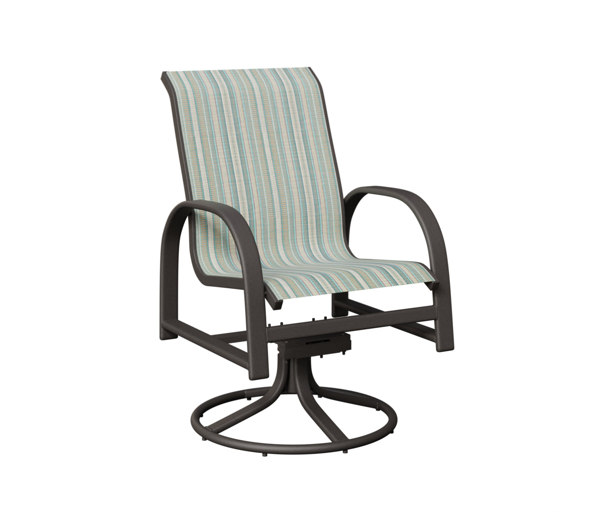 Murphy Padded Sling Swivel Rocker Dining Chair