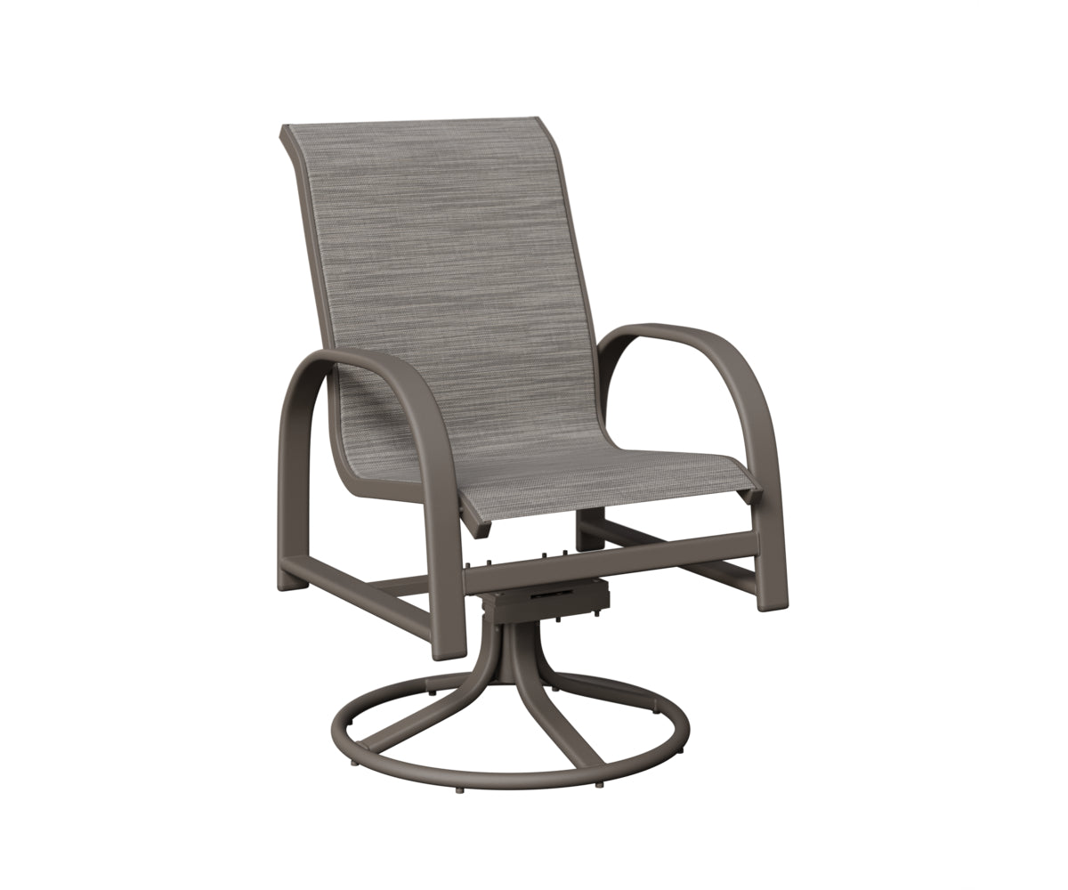 Murphy Padded Sling Swivel Rocker Dining Chair