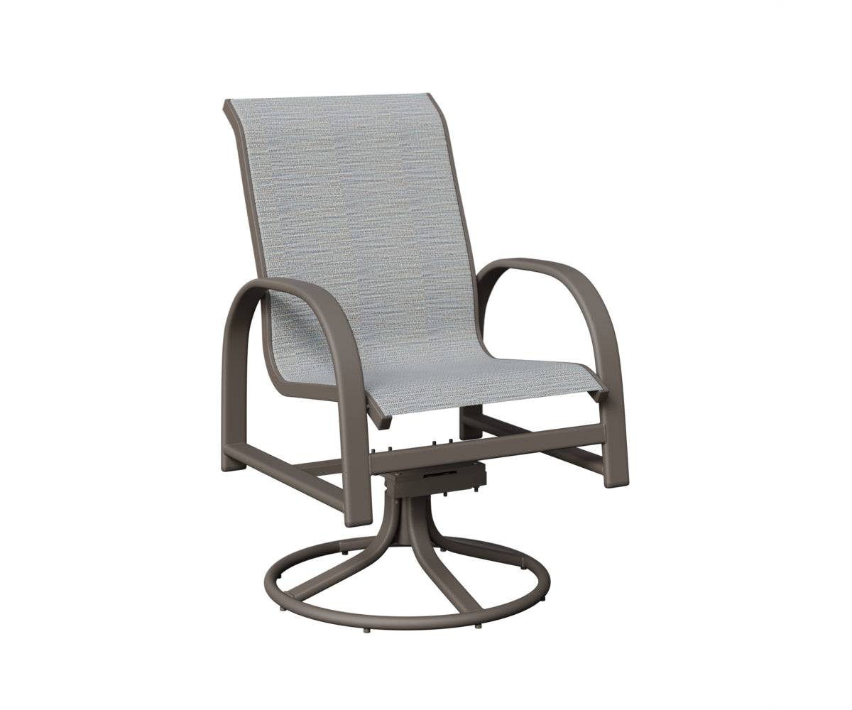 Murphy Padded Sling Swivel Rocker Dining Chair