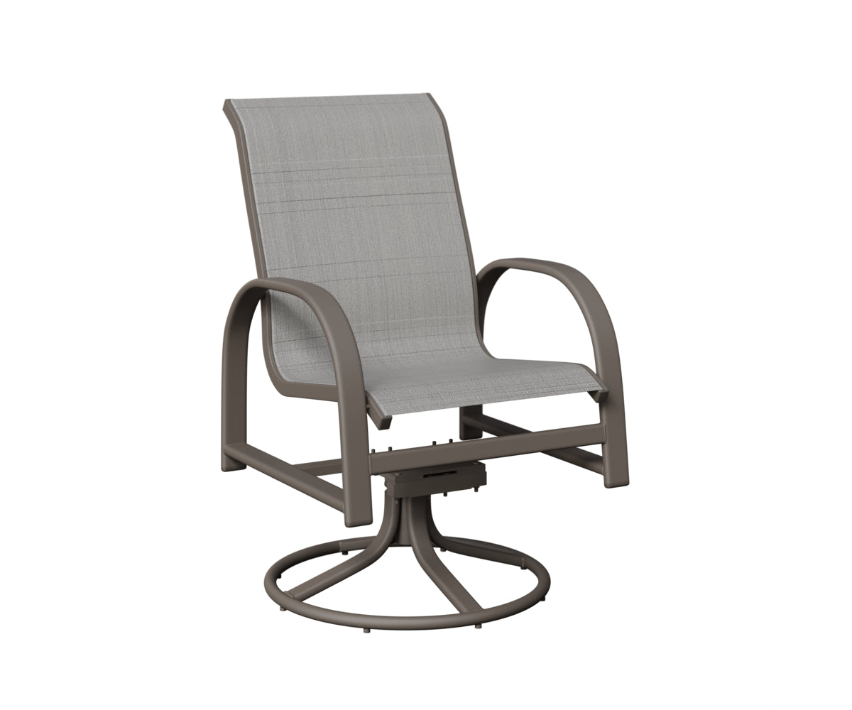 Murphy Padded Sling Swivel Rocker Dining Chair