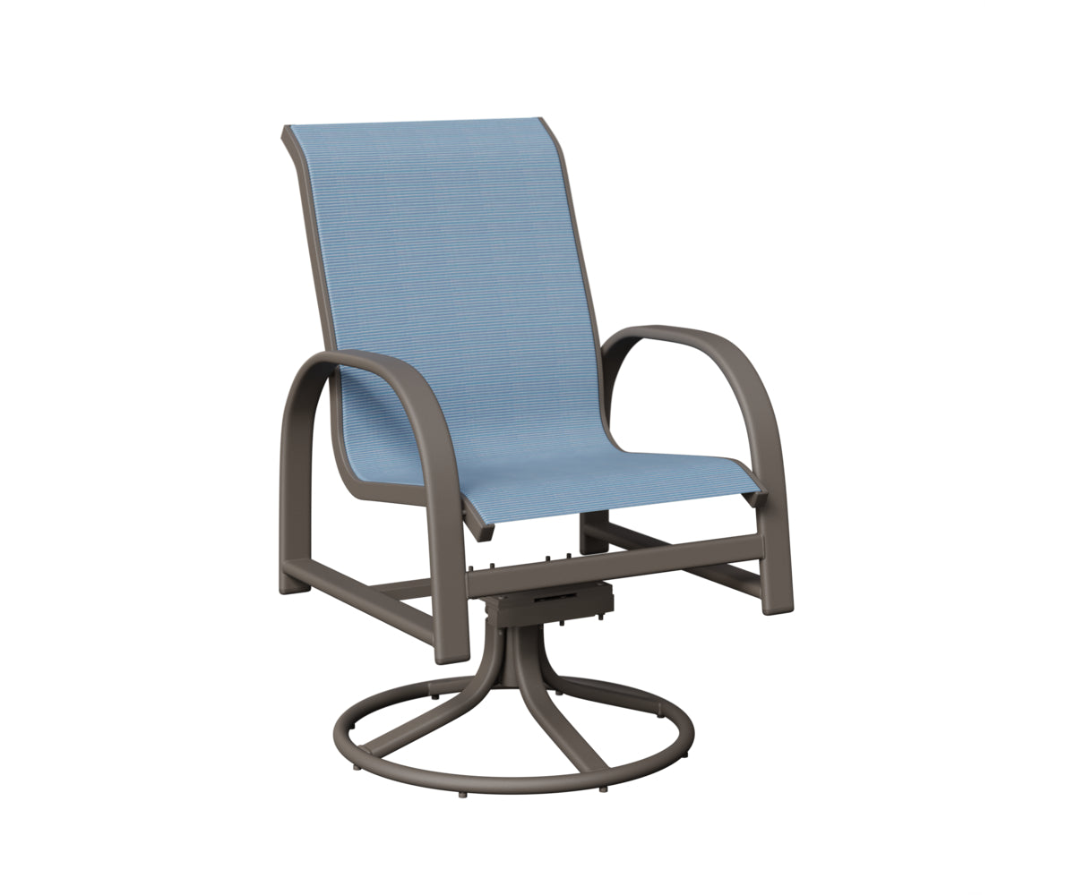 Murphy Padded Sling Swivel Rocker Dining Chair