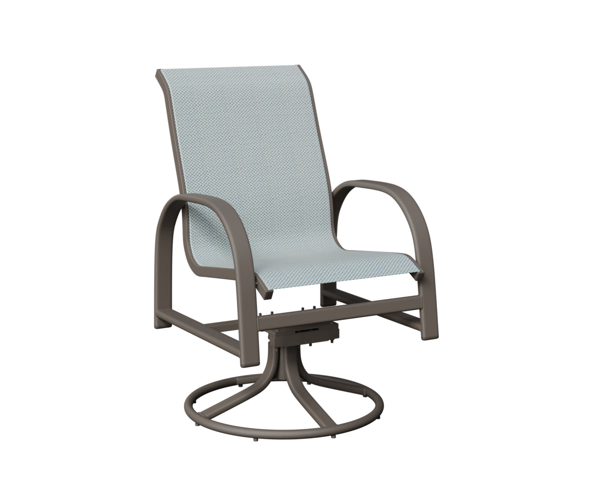 Murphy Padded Sling Swivel Rocker Dining Chair