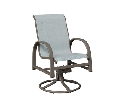 Murphy Padded Sling Swivel Rocker Dining Chair