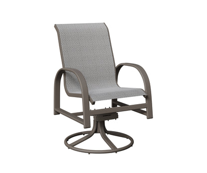 Murphy Padded Sling Swivel Rocker Dining Chair