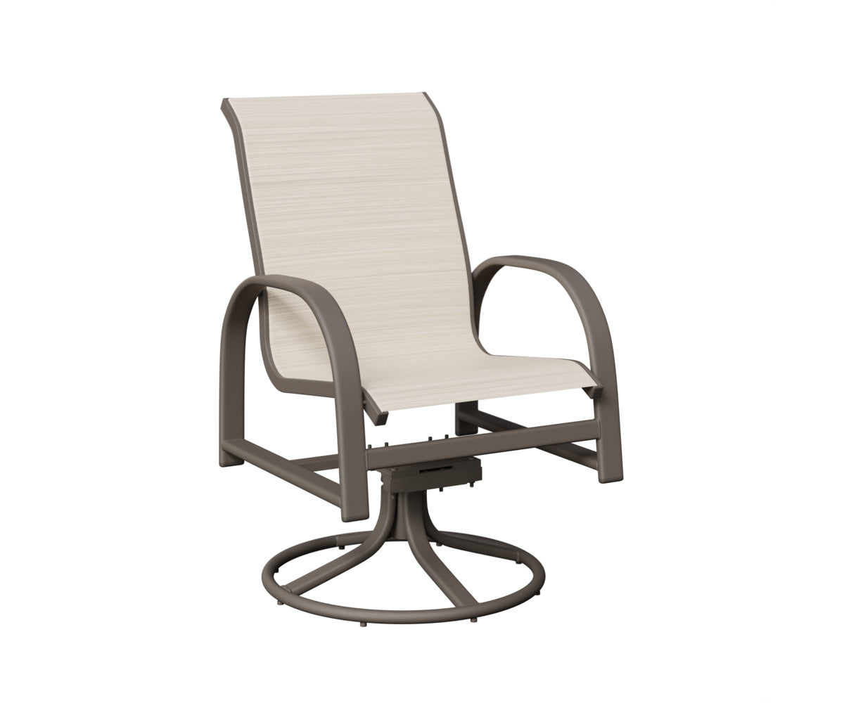 Murphy Padded Sling Swivel Rocker Dining Chair