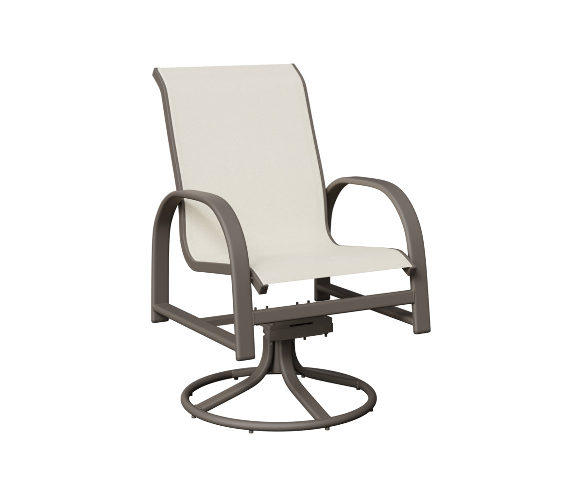 Murphy Padded Sling Swivel Rocker Dining Chair