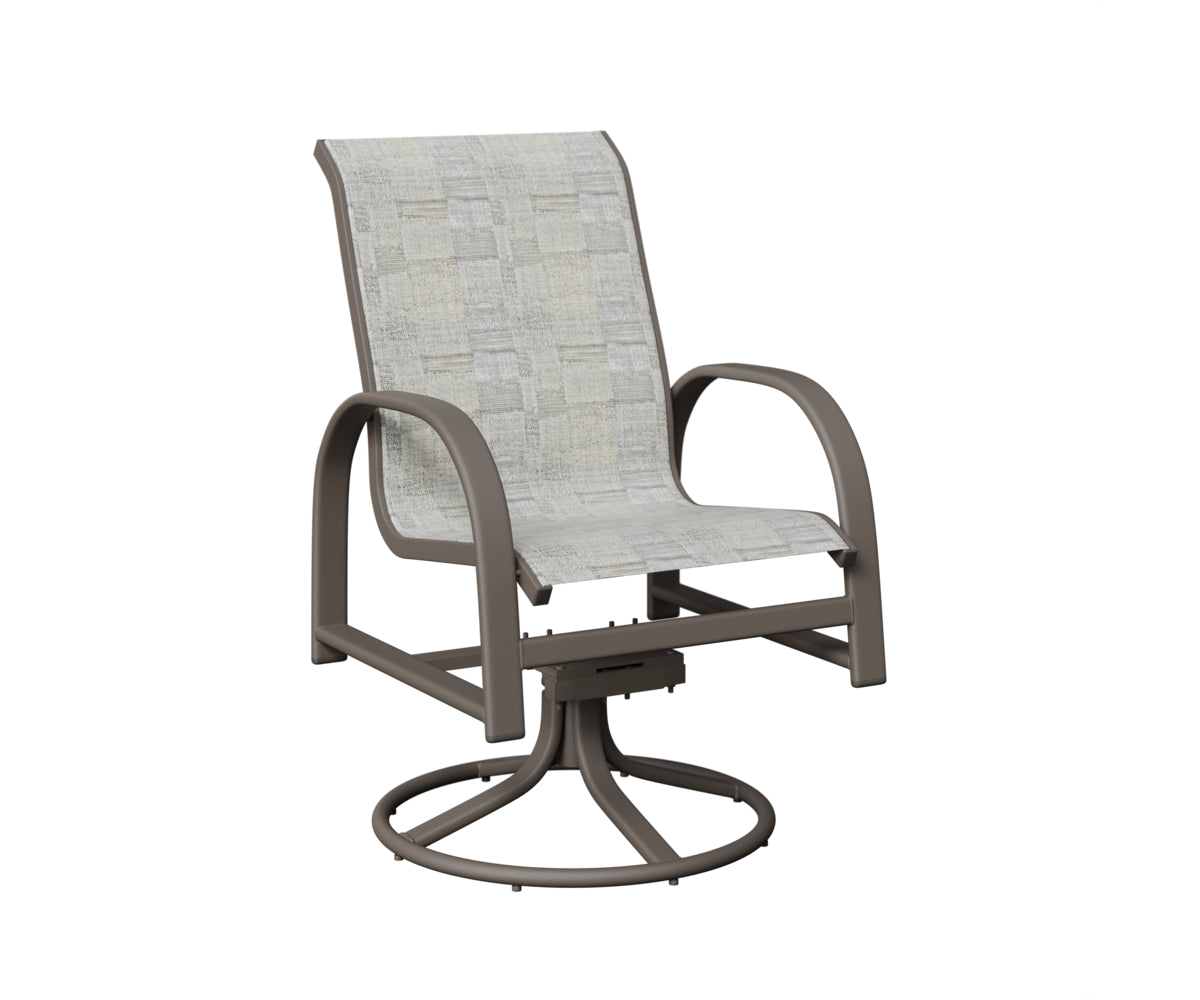 Murphy Padded Sling Swivel Rocker Dining Chair
