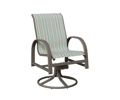 Murphy Padded Sling Swivel Rocker Dining Chair