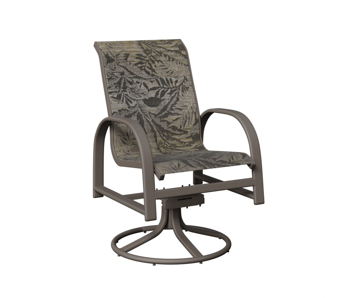 Murphy Padded Sling Swivel Rocker Dining Chair