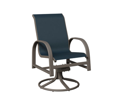 Murphy Padded Sling Swivel Rocker Dining Chair
