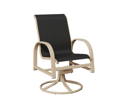 Murphy Padded Sling Swivel Rocker Dining Chair