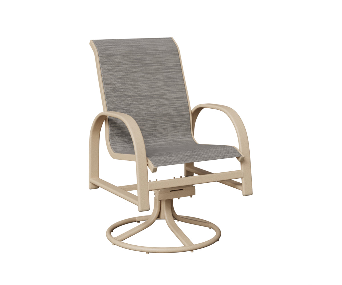 Murphy Padded Sling Swivel Rocker Dining Chair