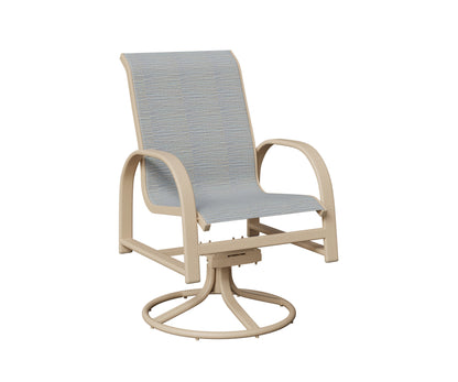 Murphy Padded Sling Swivel Rocker Dining Chair
