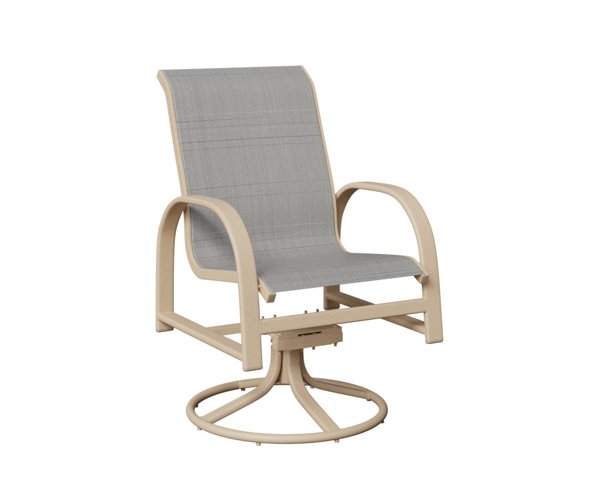 Murphy Padded Sling Swivel Rocker Dining Chair