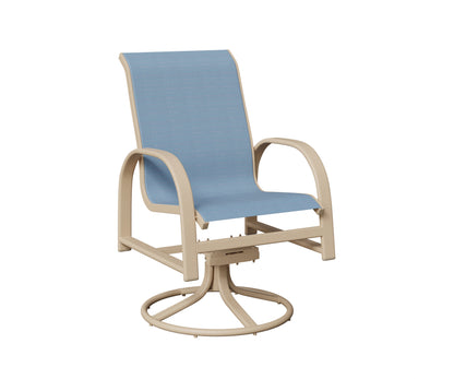 Murphy Padded Sling Swivel Rocker Dining Chair