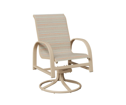 Murphy Padded Sling Swivel Rocker Dining Chair