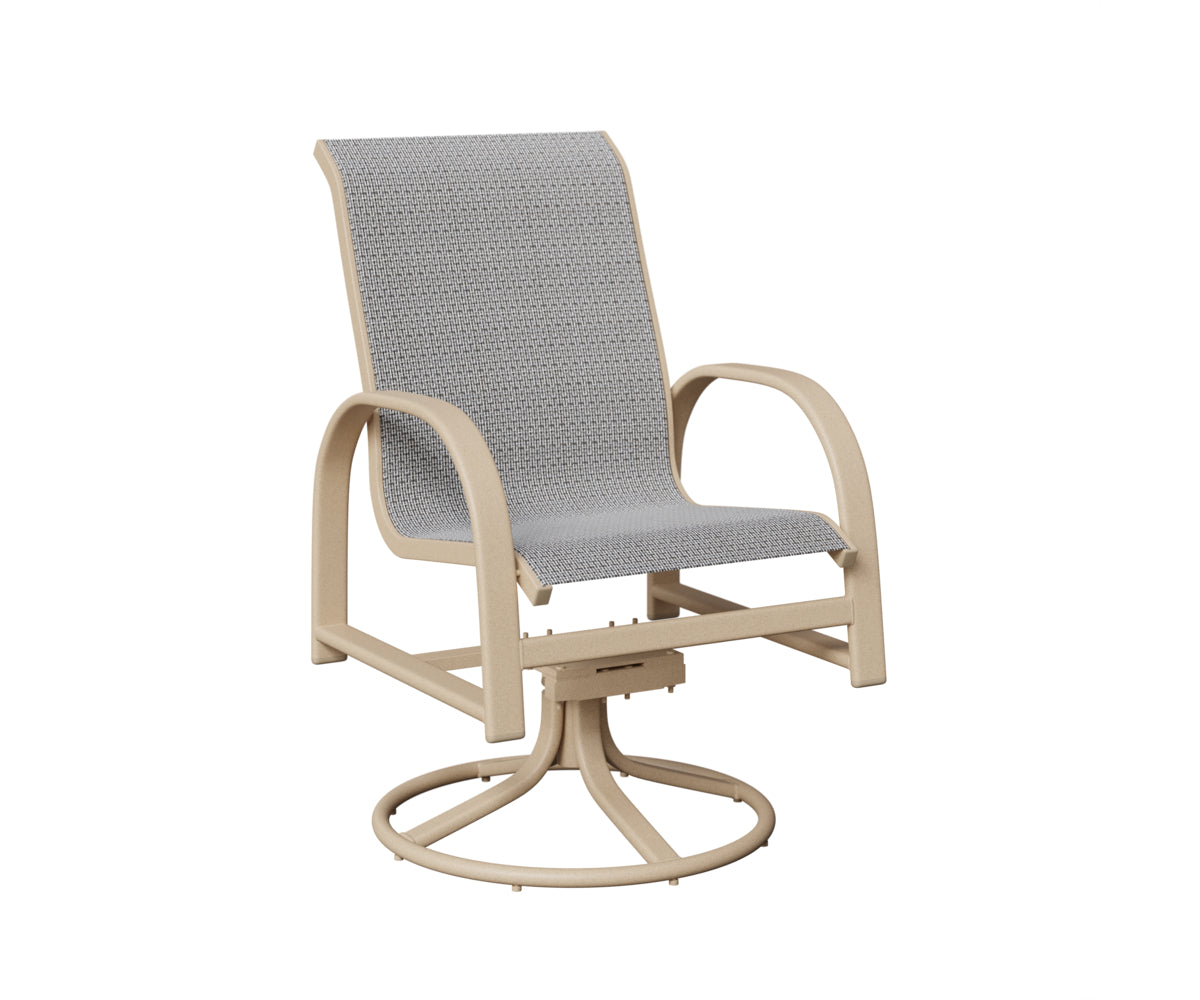 Murphy Padded Sling Swivel Rocker Dining Chair