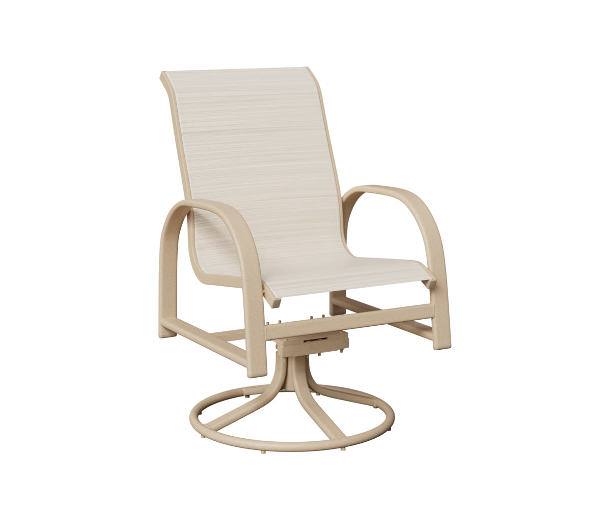 Murphy Padded Sling Swivel Rocker Dining Chair
