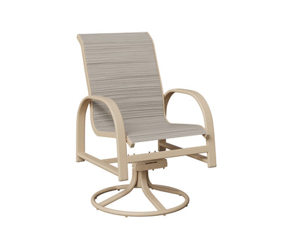 Murphy Padded Sling Swivel Rocker Dining Chair