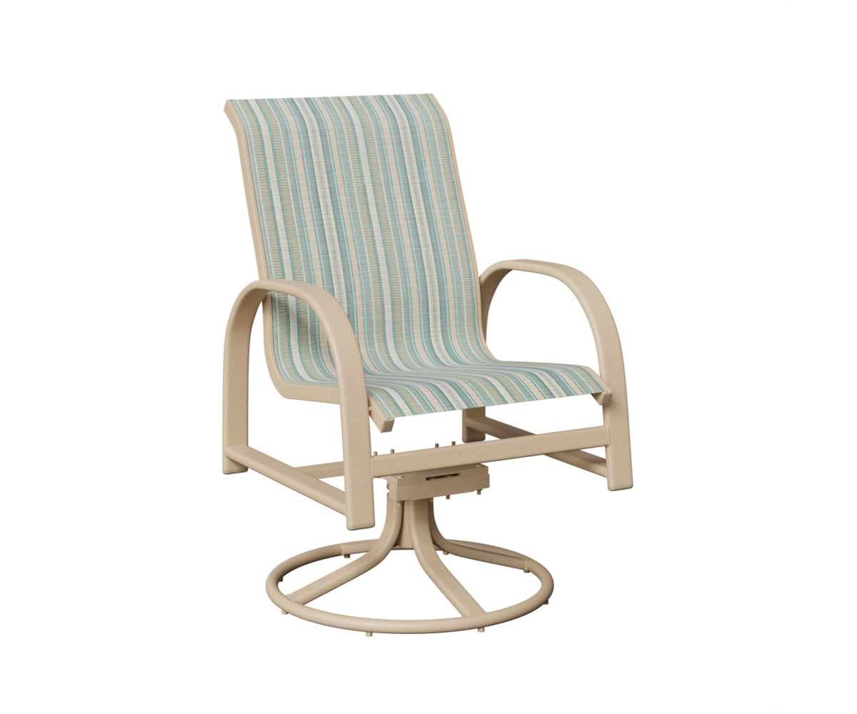 Murphy Padded Sling Swivel Rocker Dining Chair