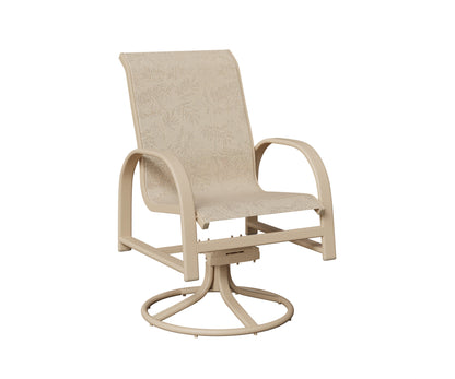 Murphy Padded Sling Swivel Rocker Dining Chair