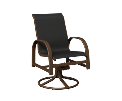 Murphy Padded Sling Swivel Rocker Dining Chair