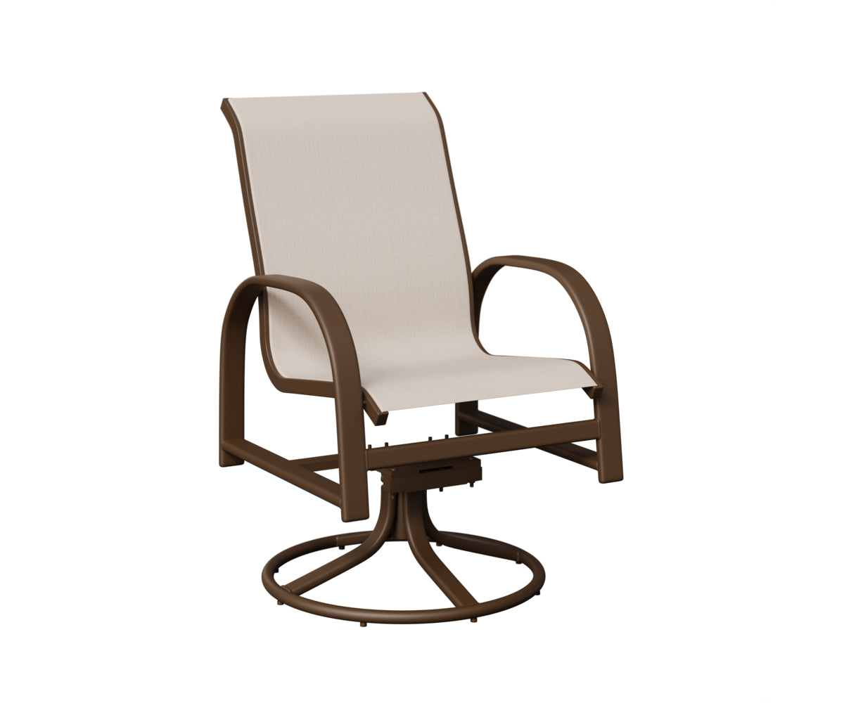 Murphy Padded Sling Swivel Rocker Dining Chair