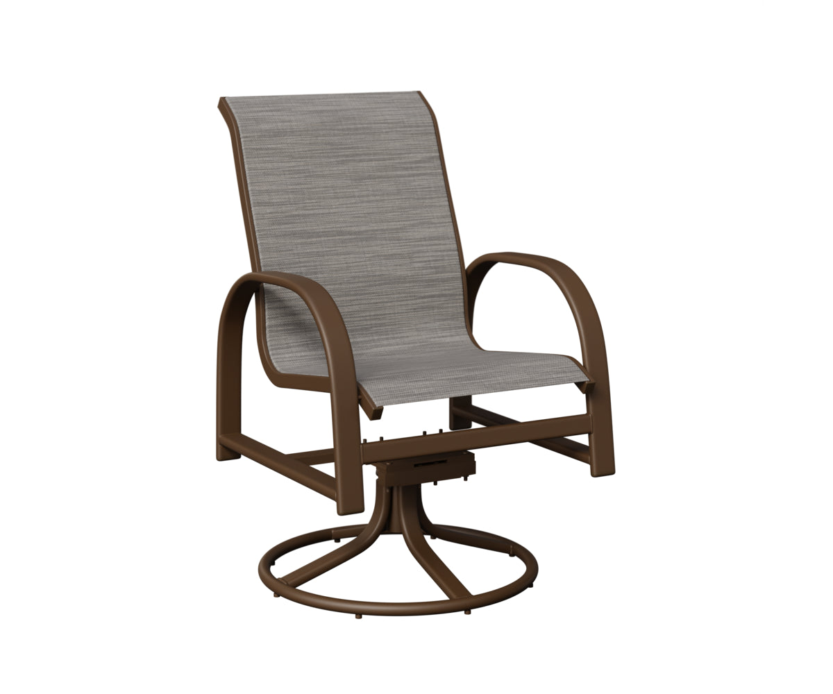 Murphy Padded Sling Swivel Rocker Dining Chair