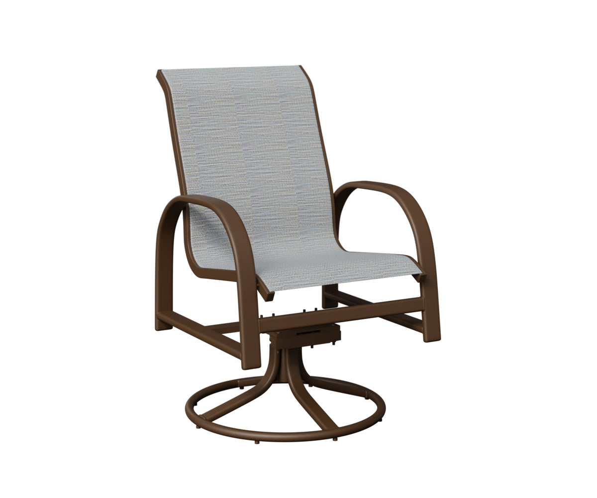 Murphy Padded Sling Swivel Rocker Dining Chair