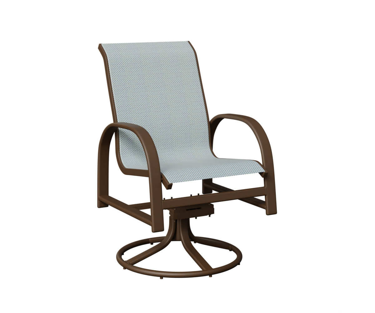 Murphy Padded Sling Swivel Rocker Dining Chair