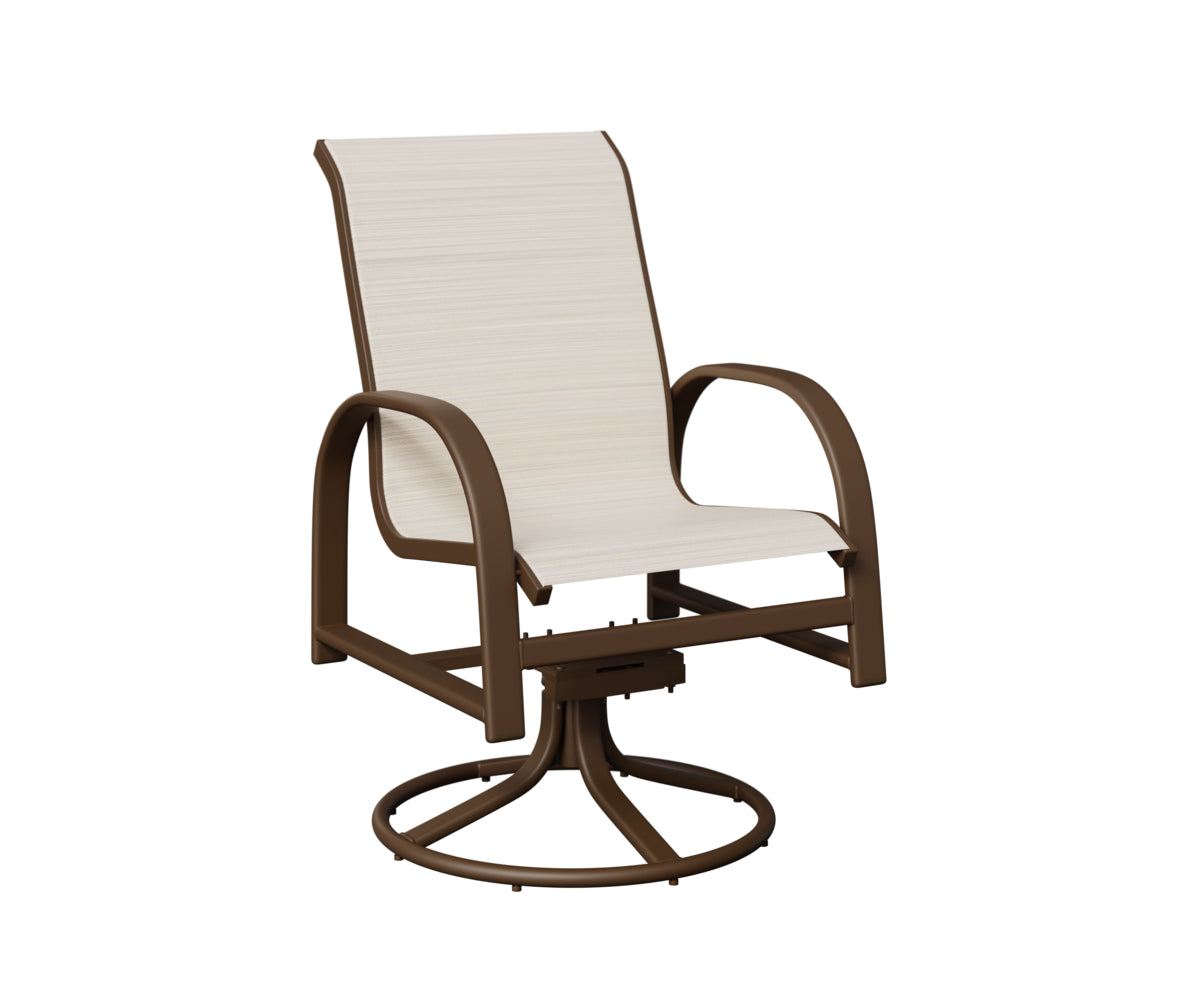 Murphy Padded Sling Swivel Rocker Dining Chair