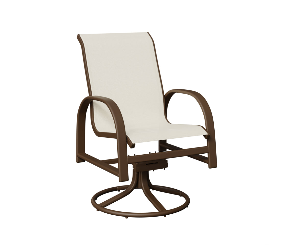 Murphy Padded Sling Swivel Rocker Dining Chair