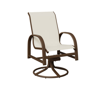 Murphy Padded Sling Swivel Rocker Dining Chair