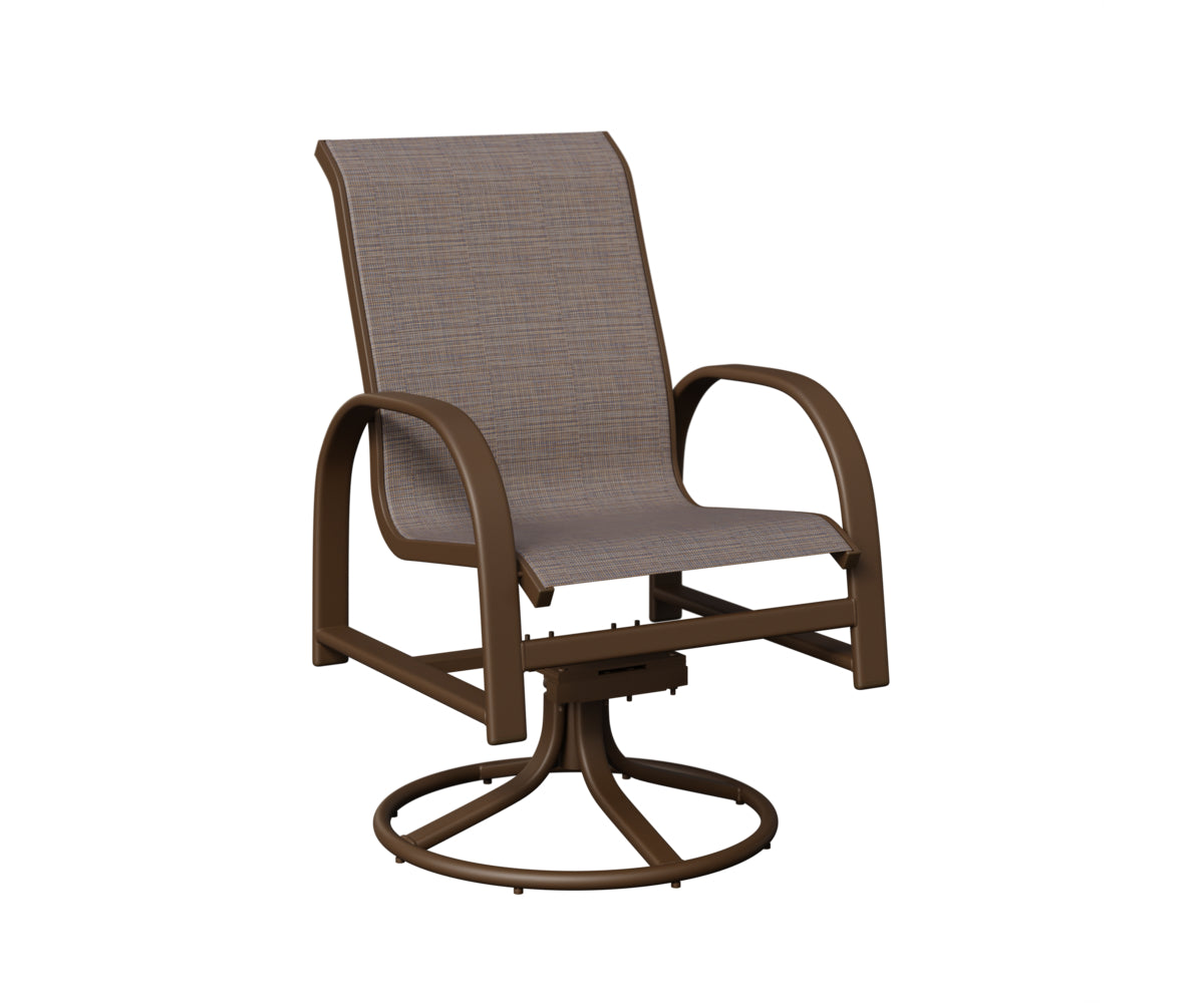 Murphy Padded Sling Swivel Rocker Dining Chair